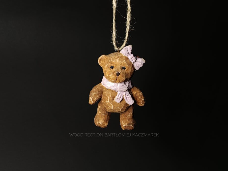 Misia (dziewczynka) w szaliku - ozdoba na choinkę