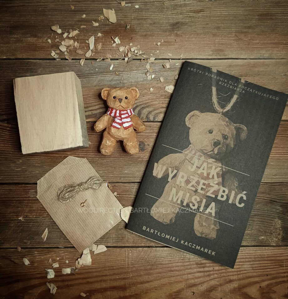 Zestaw do nauki rzeźbienia (wersja podstawowa + zestaw do malowania) - Miś w szaliku