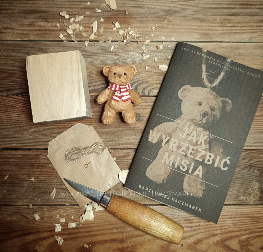 Zestaw do nauki rzeźbienia (wersja premium) - Miś w szaliku